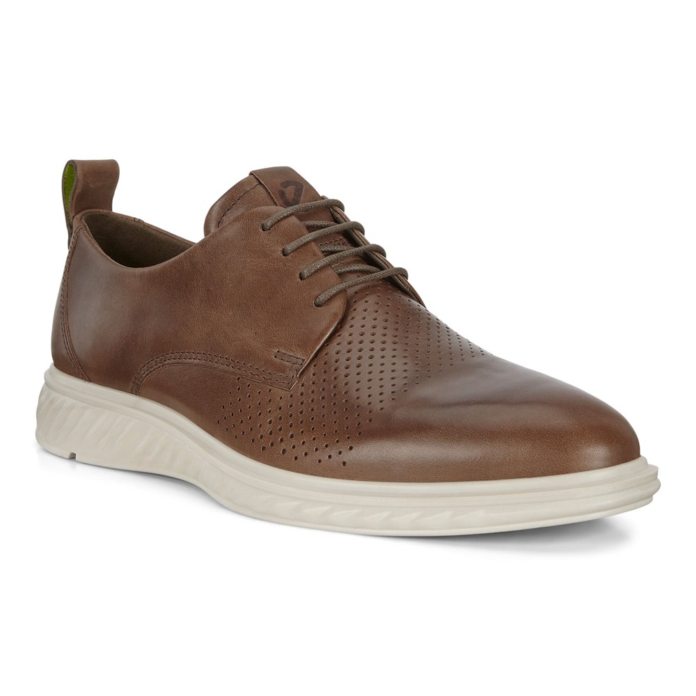 Zapatos Derby Hombre - ECCO St.1 Hybrid Lite Plain-Toes - Marrom - OIU605791